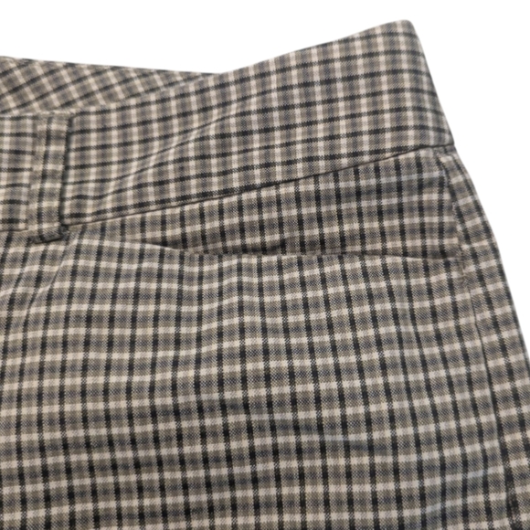 90s Dockers Ideal Fit Olive Black Micro Plaid Metro Bermuda Shorts Women's 12 - Picture 4 of 9